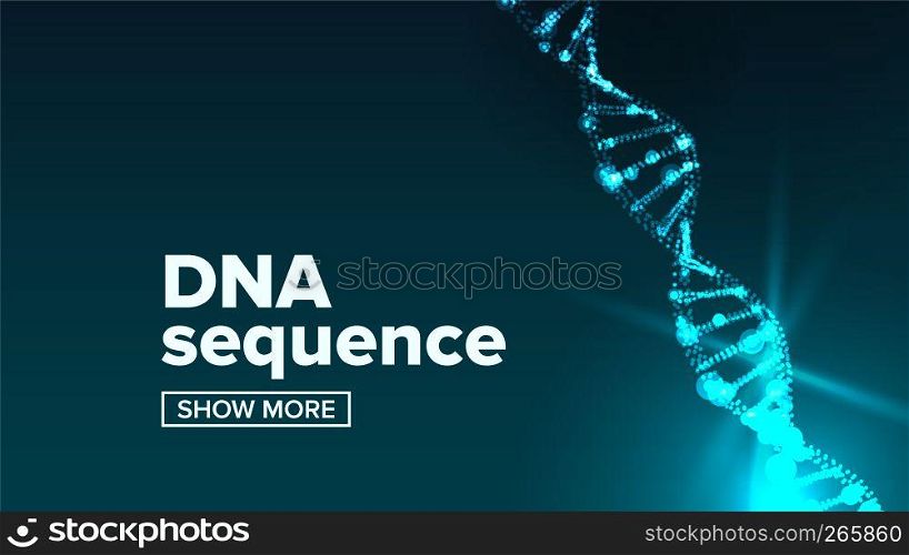 Dna Structure Vector. Medical Banner. Laboratory Design Illustration. Dna Structure Vector. Science Background. Human Genome. Illustration