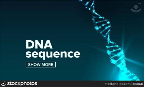 Dna Structure Vector. Medical Banner. Laboratory Design Illustration. Dna Structure Vector. Science Background. Human Genome. Illustration
