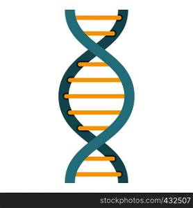 DNA symbol icon flat isolated on white background vector illustration. DNA symbol icon isolated