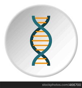 DNA symbol icon in flat circle isolated on white background vector illustration for web. DNA symbol icon circle