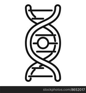 Dna test icon outline vector. Gmo food. Science research. Dna test icon outline vector. Gmo food