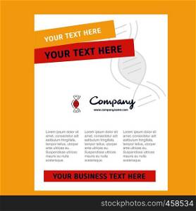 DNA Title Page Design for Company profile ,annual report, presentations, leaflet, Brochure Vector Background