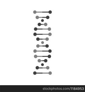 DNA vector icon isolated on white background. DNA vector icon isolated on white