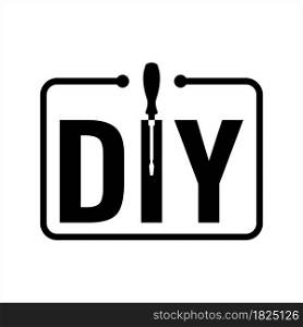 Do It Yourself Icon, Diy Icon, Building, Modifying, Repairing Things On Your Own Vector Art Illustration