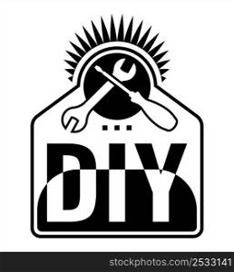 Do It Yourself Icon, Diy Icon, Building, Modifying, Repairing Things On Your Own Vector Art Illustration