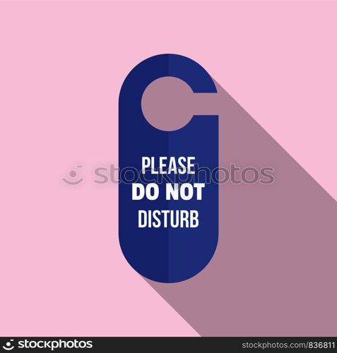 Do not disturb hanger tag icon. Flat illustration of do not disturb hanger tag vector icon for web design. Do not disturb hanger tag icon, flat style