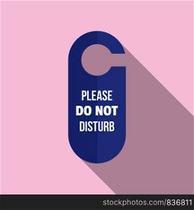 Do not disturb hanger tag icon. Flat illustration of do not disturb hanger tag vector icon for web design. Do not disturb hanger tag icon, flat style