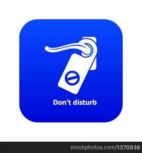 Do not disturb icon blue vector isolated on white background. Do not disturb icon blue vector
