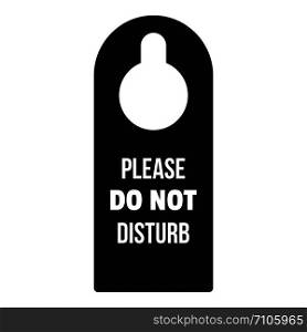 Do not disturb tag icon. Simple illustration of do not disturb tag vector icon for web design isolated on white background. Do not disturb tag icon, simple style