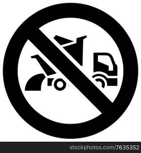 Do not dump cargo forbidden sign, modern round sticker