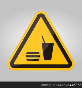 Do not eating Or Drinking Symbol