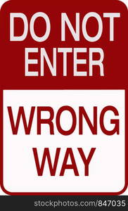 Do Not Enter Street Sign Vector illustration EPS10