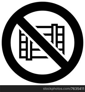 Do not obstruct forbidden sign, modern round sticker