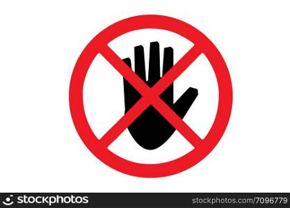 Do not touch icon. Vector illustration EPS10. Do not touch icon. Vector illustration