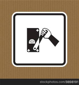 Do Not Touch Men Working Symbol Sign Isolate on White Background,Vector Illustration