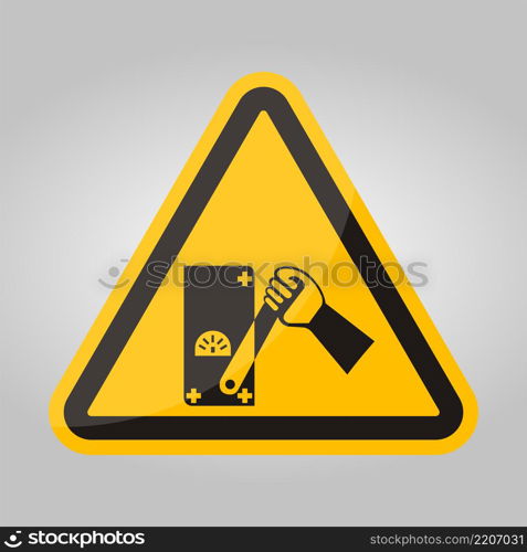 Do Not Touch Men Working Symbol Sign On White Background