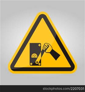 Do Not Touch Men Working Symbol Sign On White Background