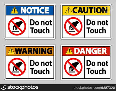 Do Not Touch Symbol Sign Isolate On White Background