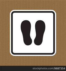 Do Not Walk Or Stand Here Symbol Sign Isolate on White Background,Vector Illustration