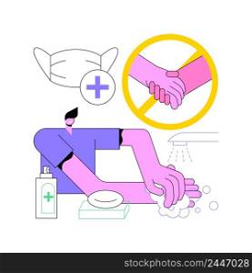 Do your part abstract concept vector illustration. Stay safe home, self isolation, do quarantine part, pandemic state, wash your hands, desinfect surfaces, keep social distance abstract metaphor.. Do your part abstract concept vector illustration.