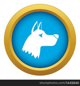 Doberman dog icon blue vector isolated on white background for any design. Doberman dog icon blue vector isolated