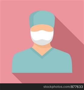 Doctor avatar icon. Flat illustration of doctor avatar vector icon for web design. Doctor avatar icon, flat style