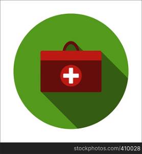 Doctor bag flat icon isolated on white background. Doctor bag flat icon
