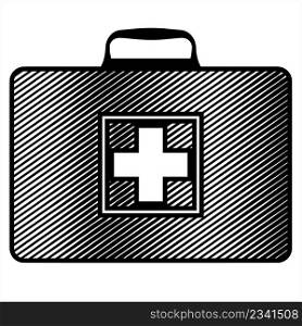 Doctor Bag Icon Vector Art Illustration