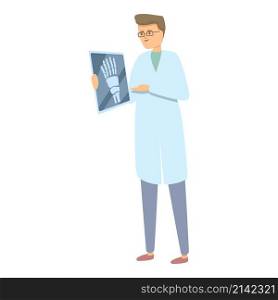Doctor diagnosis icon cartoon vector. Xray radiology. Bone machine. Doctor diagnosis icon cartoon vector. Xray radiology