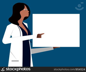 Doctor giving advice, Character cartoon of hospital workers. Concept medical vector illustration