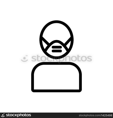 doctor infectologist icon vector. doctor infectologist sign. isolated contour symbol illustration. doctor infectologist icon vector outline illustration