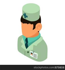 Doctor man icon. Isometric illustration of doctor man vector icon for web. Doctor man icon, isometric 3d style