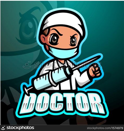 Doctor mascot esport logo design