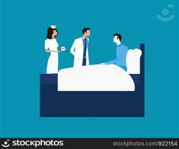 Doctor men healthcare hospital workers. Concept medical vector illustration, Character cartoon of medical flat