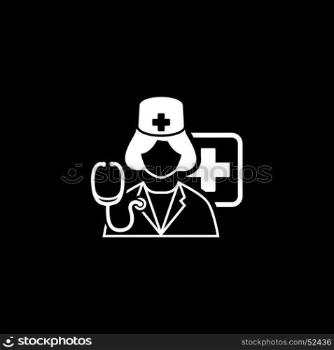 Doctor on Duty Icon. Flat Design.. Doctor on Duty Icon. Flat Design Isolated Illustration.