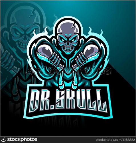 Doctor skull esport mascot logo