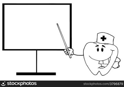 Doctor Tooth Shows A Pointer On A Board