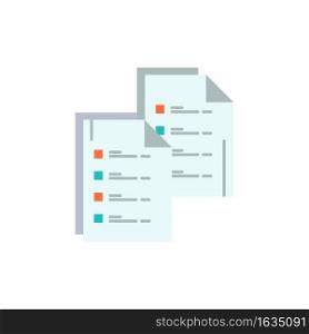 Document, Analytics, Data, Copy, Paper, Resume  Flat Color Icon. Vector icon banner Template