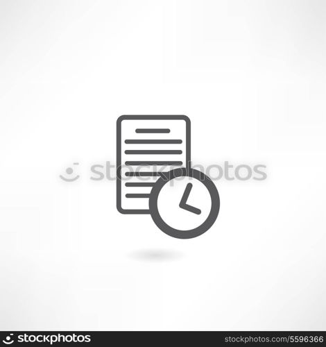 document and clock icon