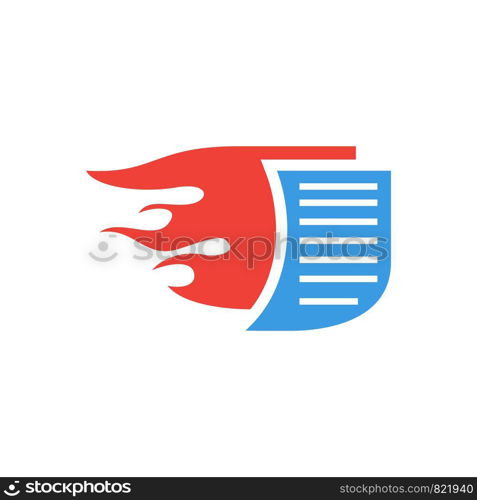 document and fire logo template
