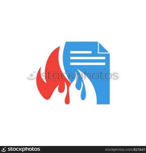 document and fire logo template