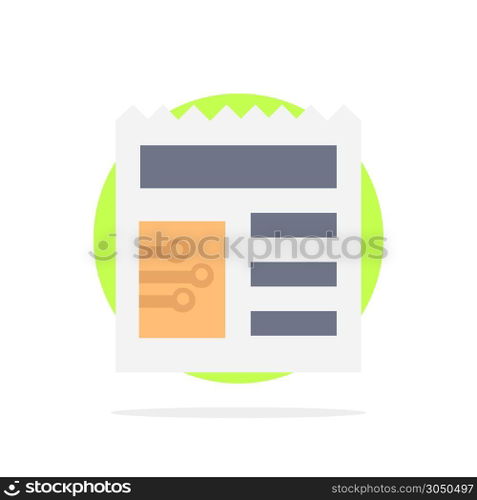 Document, Basic, Ui Abstract Circle Background Flat color Icon