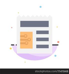 Document, Basic, Ui Abstract Flat Color Icon Template