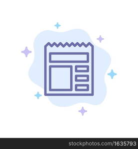 Document, Basic, Ui, Bank Blue Icon on Abstract Cloud Background