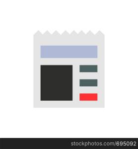 Document, Basic, Ui, Bank Flat Color Icon. Vector icon banner Template