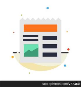 Document, Basic, Ui, Picture Abstract Flat Color Icon Template