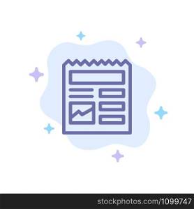 Document, Basic, Ui, Picture Blue Icon on Abstract Cloud Background