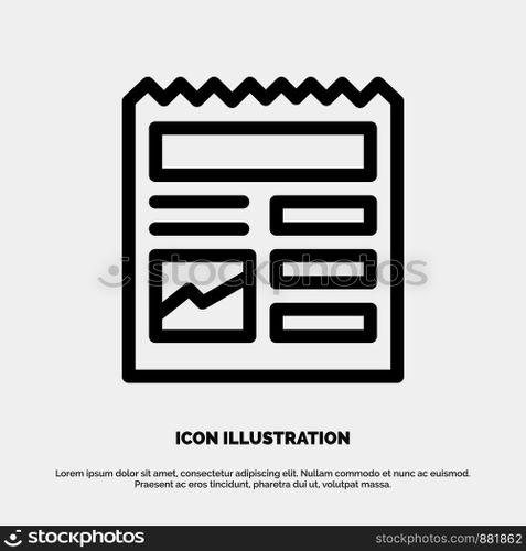 Document, Basic, Ui, Picture Line Icon Vector