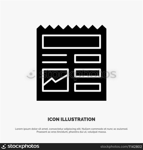 Document, Basic, Ui, Picture solid Glyph Icon vector