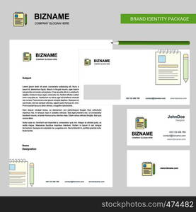 Document Business Letterhead, Envelope and visiting Card Design vector template